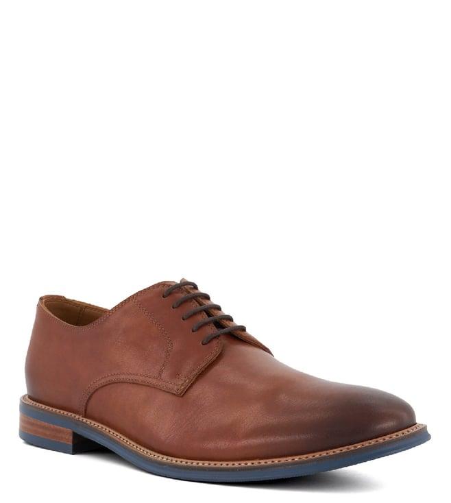 dune london men's stanleyyy tan derby shoes