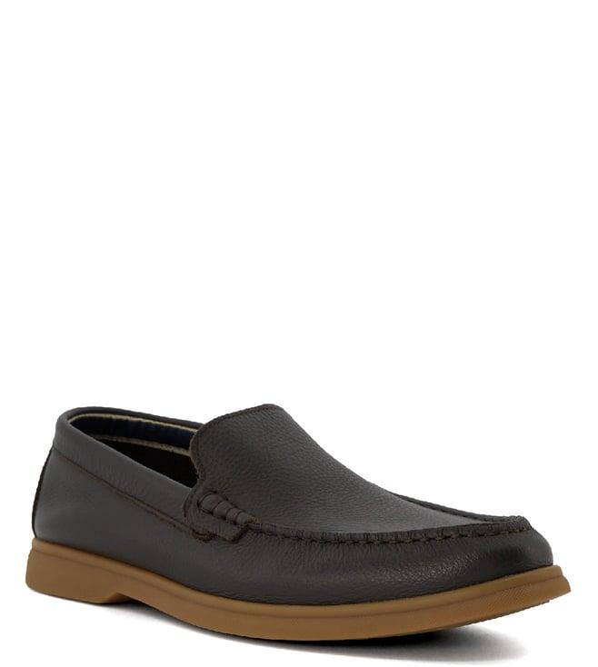 dune london men's buftonn dark brown loafers