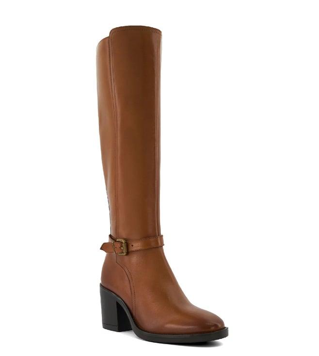 dune london women's trance tan knee high boots