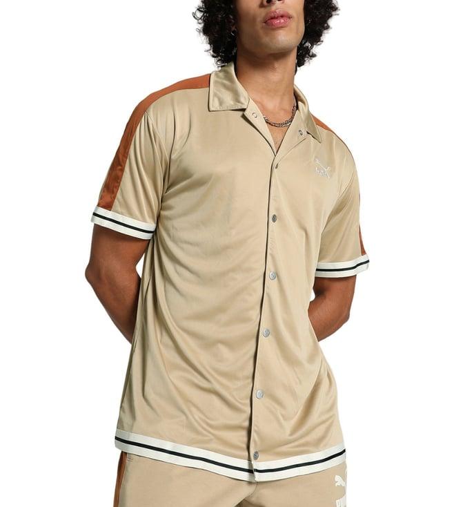 puma prairie tan relaxed fit shirt