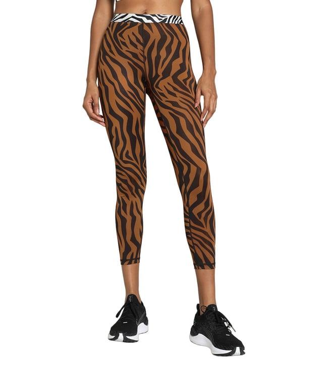 puma teak animal printed tight fit tights