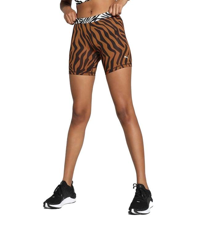 puma teak animal printed tight fit shorts