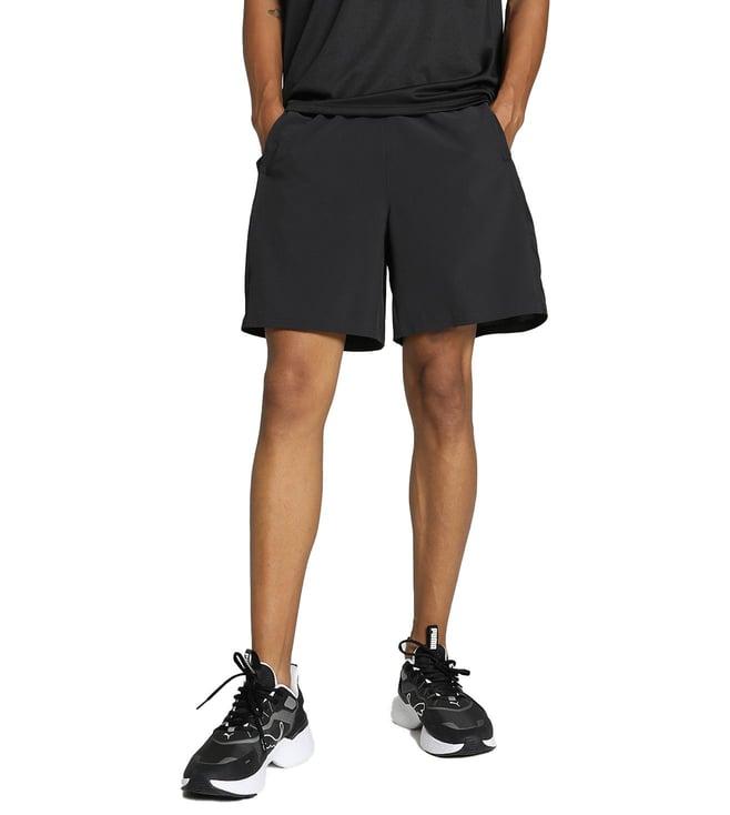 puma black regular fit sports shorts