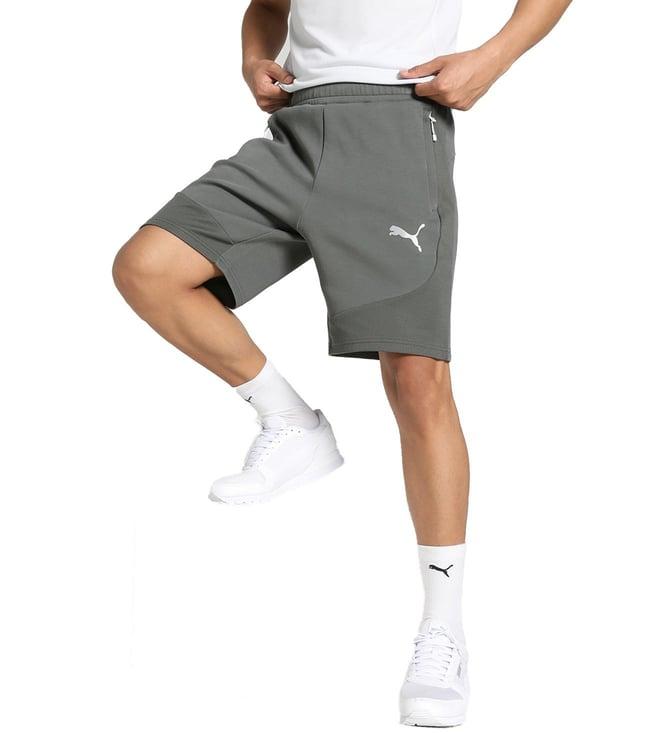 puma mineral grey regular fit shorts