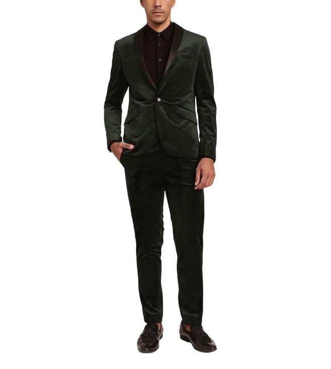 lindbergh dark green fashion slim fit suit