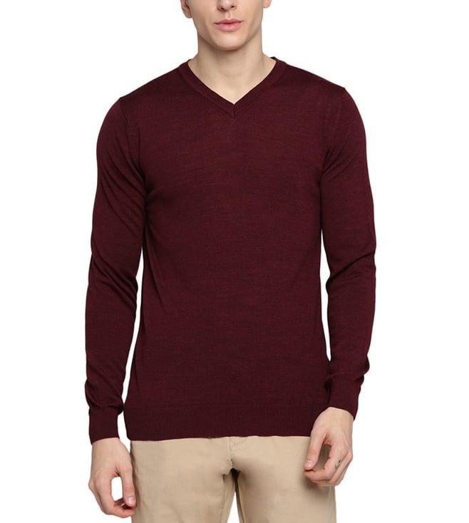 lindbergh bordeaux melange fashion regular fit sweater