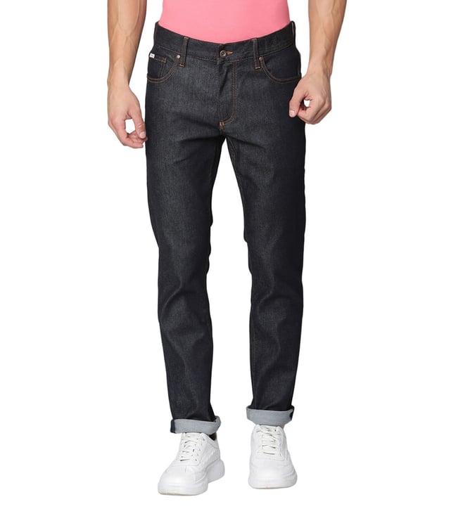 lindbergh tapered straight stay blue fashion mid rise jeans