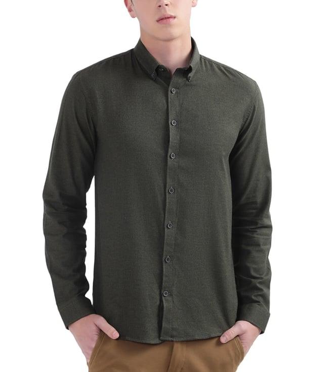 lindbergh light army fashion slim fit shirt