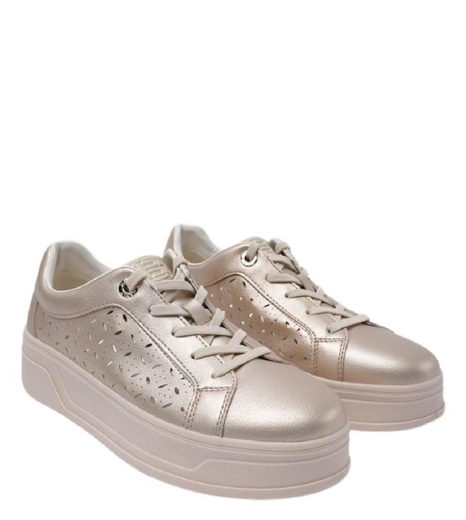 bagatt women's piper evo gold embellished mid top sneakers