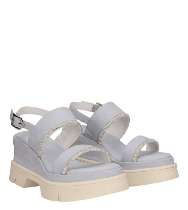 bagatt women's trish light blue back strap wedges