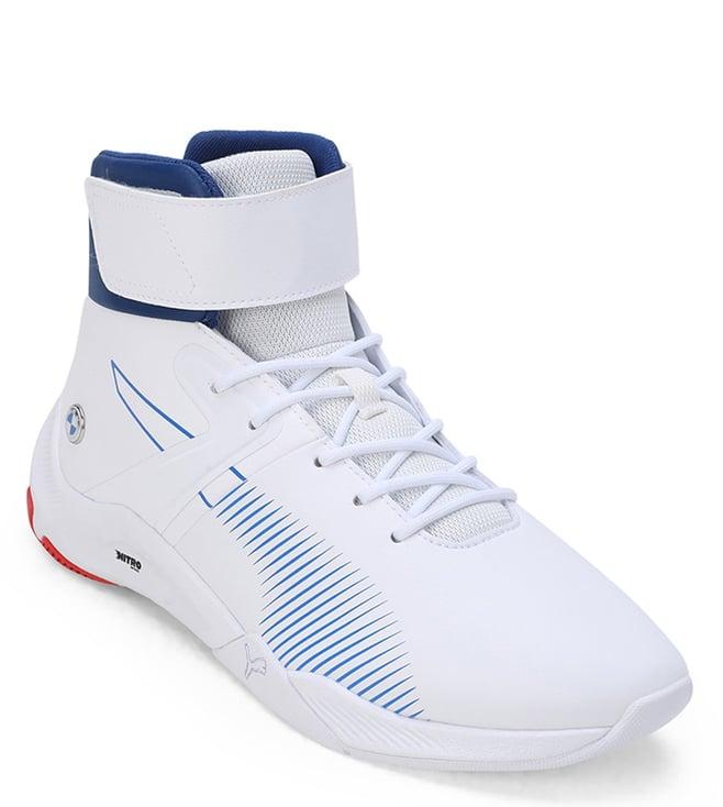 puma men's bmw m a3rokart mid white sneakers (motorsport)