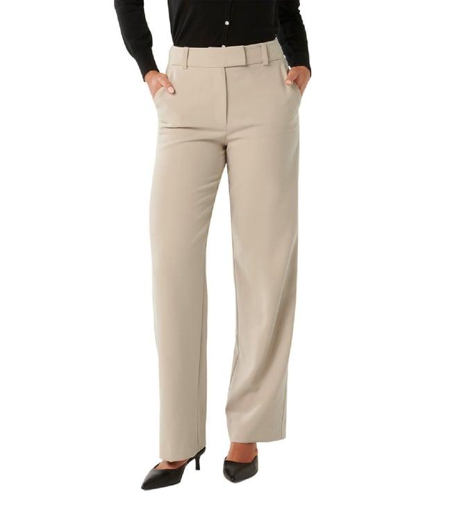 forever new simply taupe suit nova regular fit flat front trousers