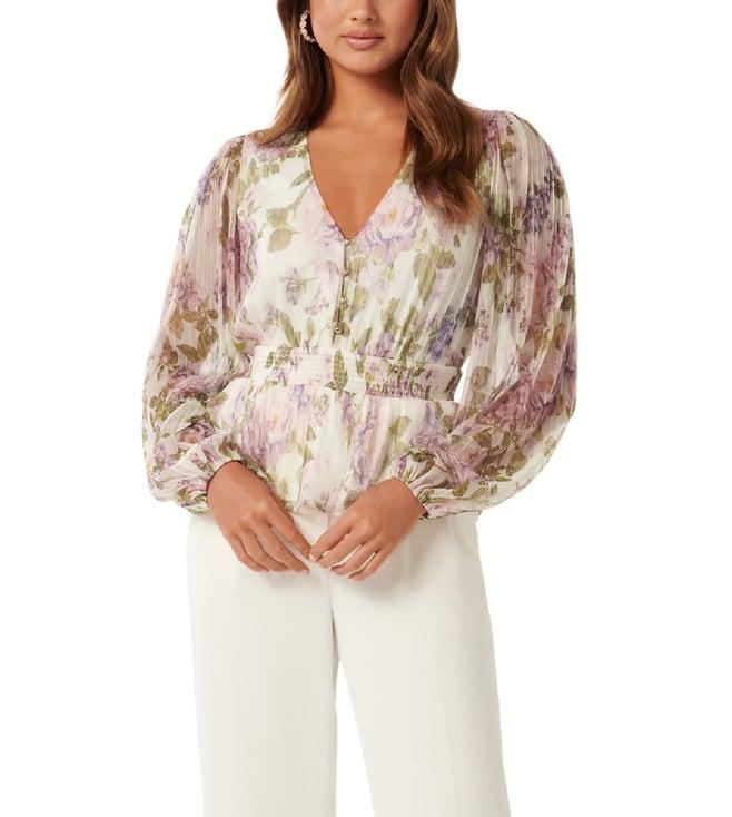 forever new lilac salisbury floral sibel printed regular fit blouse top