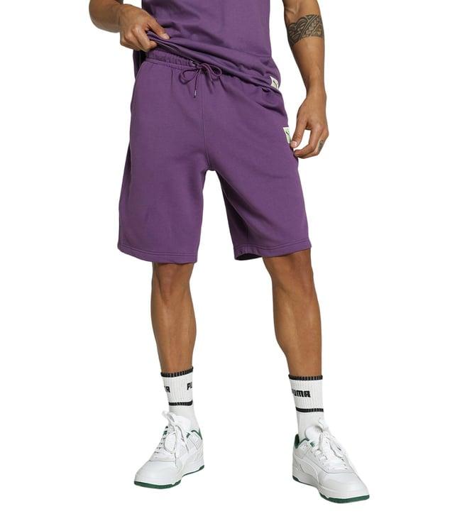 puma x harrdy sandhu purple relaxed fit shorts