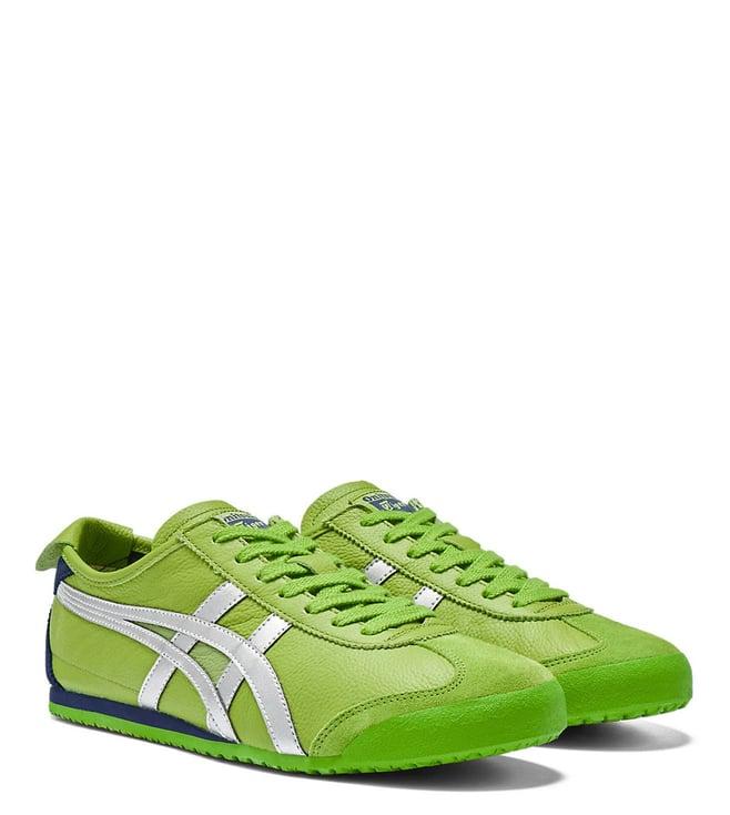 onitsuka tiger unisex mexico 66 garden green & pure silver sneakers