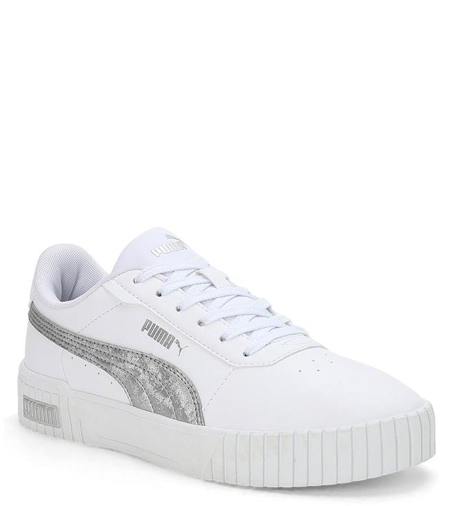 puma women's carina 2.0 space metallics white sneakers