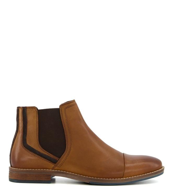 dune london men's chappy tan chelsea boots