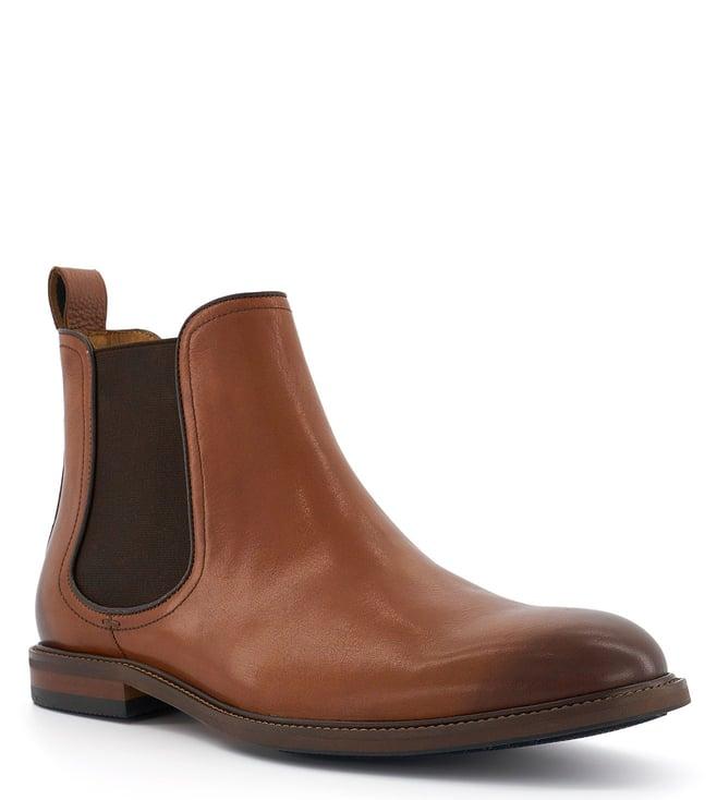 dune london men's characteristic tan chelsea boots