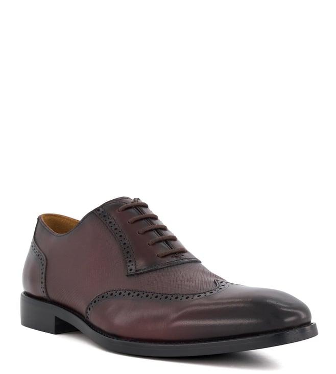 dune london men's stuttgart bordo oxford shoes