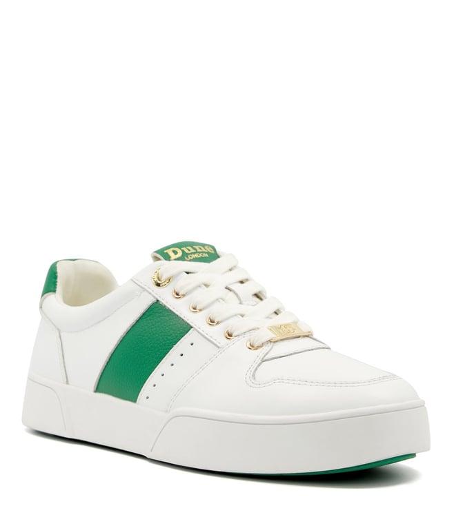 dune london women's elysium green sneakers