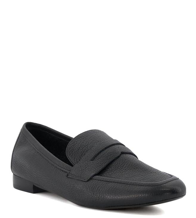 dune london women's giulietta black loafers