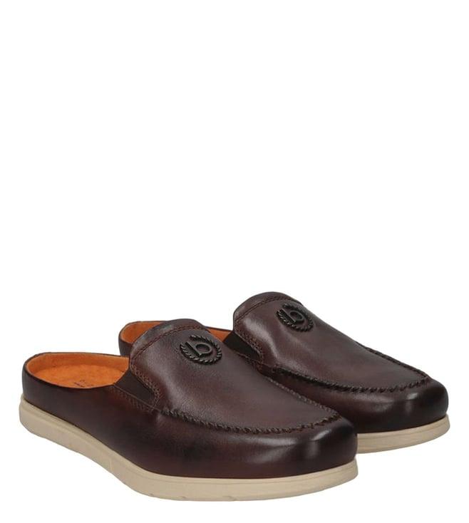 bugatti men's domin brown logo mules