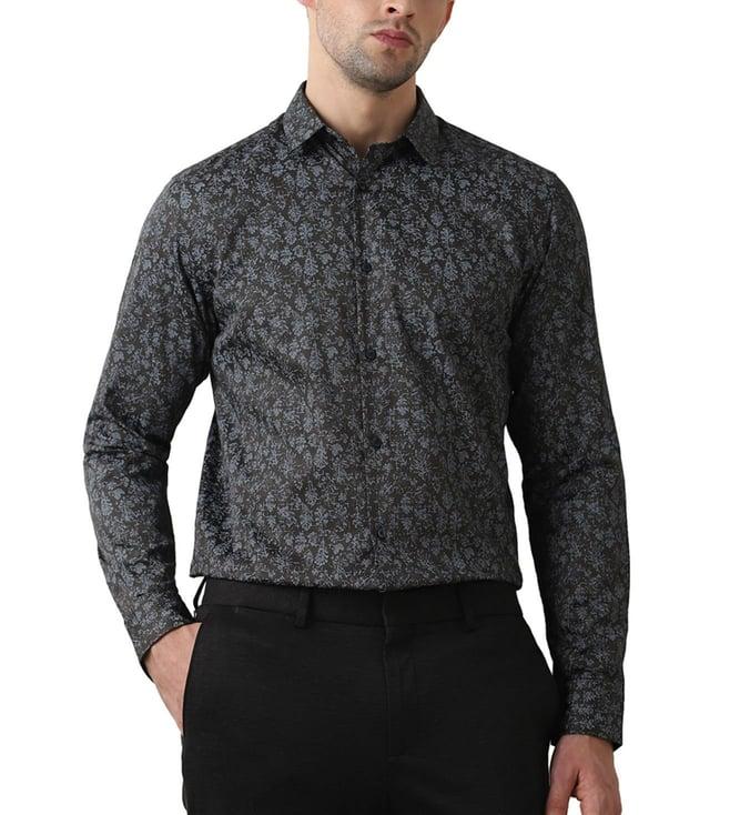 selected homme sky captain printed slim fit shirt