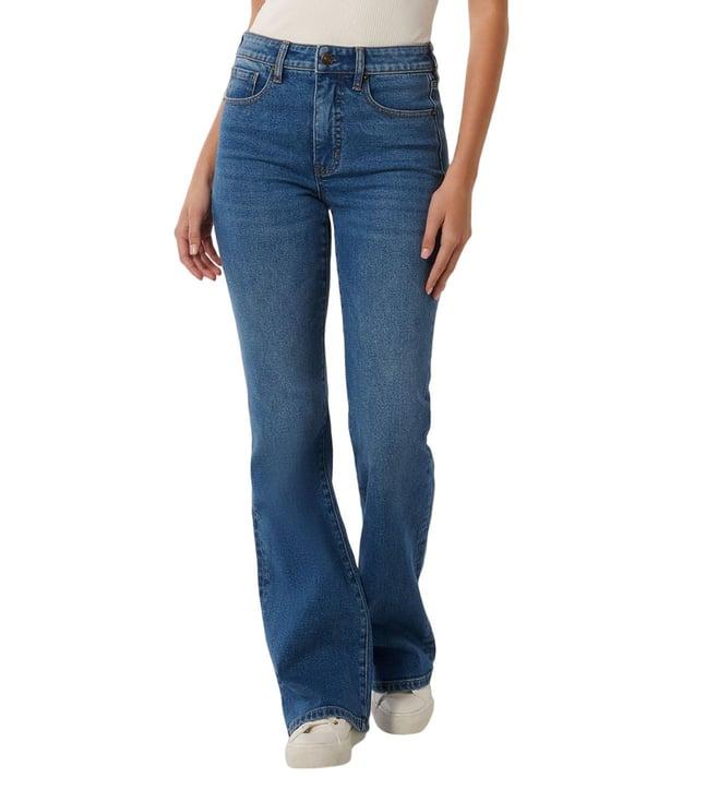 forever new regular fit mid wash high rise jeans