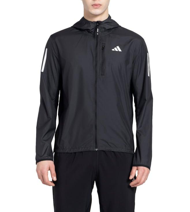 adidas black stripes slim fit sports jacket