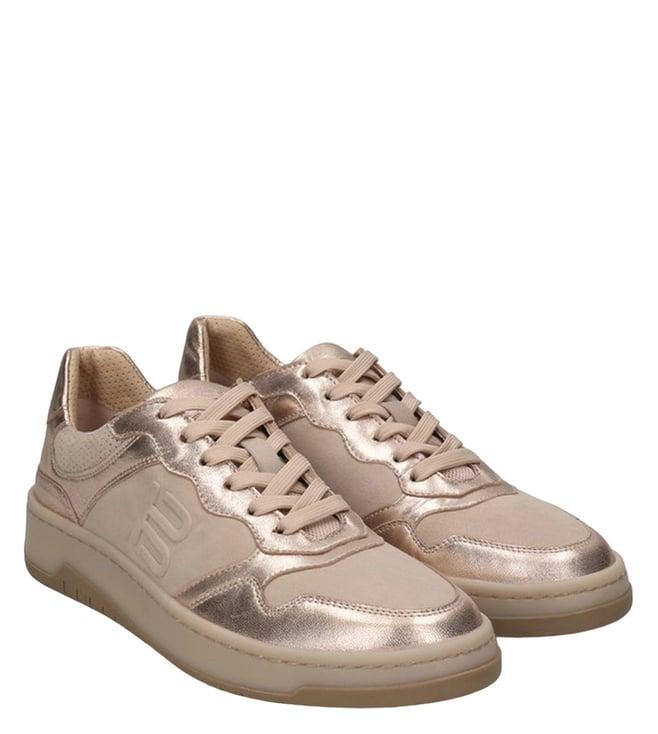 bagatt women's sting gold & sand mid top sneakers