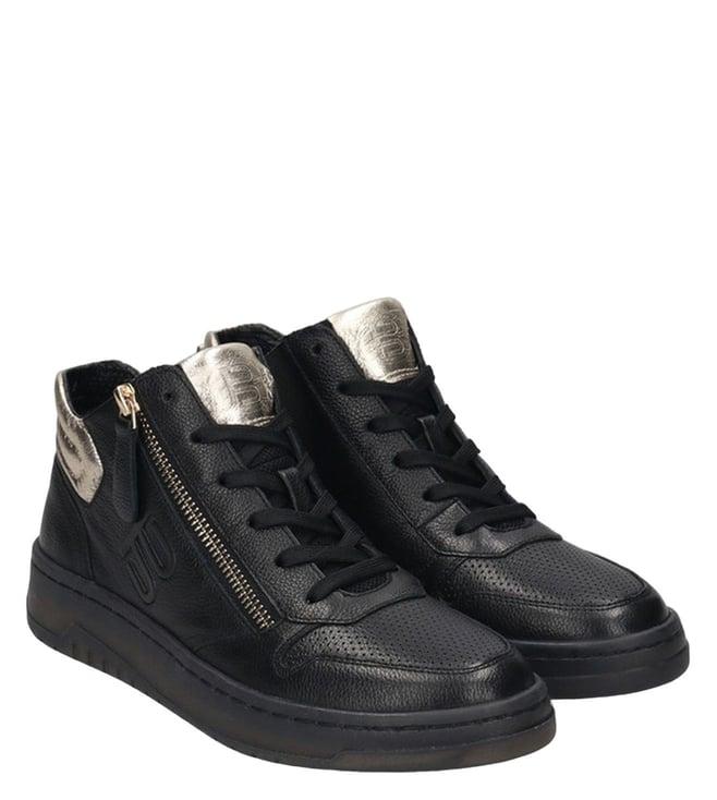 bagatt women's sting black & gold high top sneakers