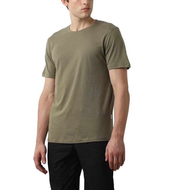 selected homme deep lichen green fashion slim fit t-shirt