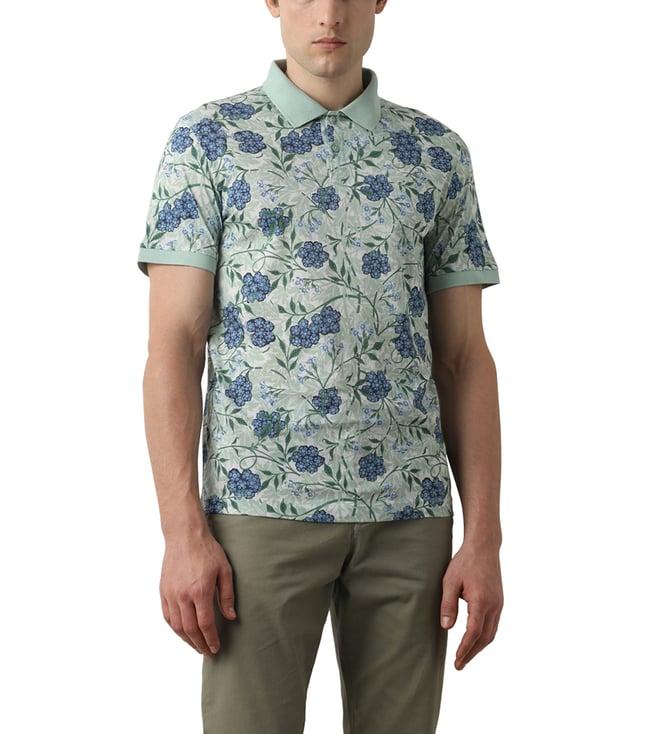 selected homme bok choy fashion floral print slim fit polo t-shirt