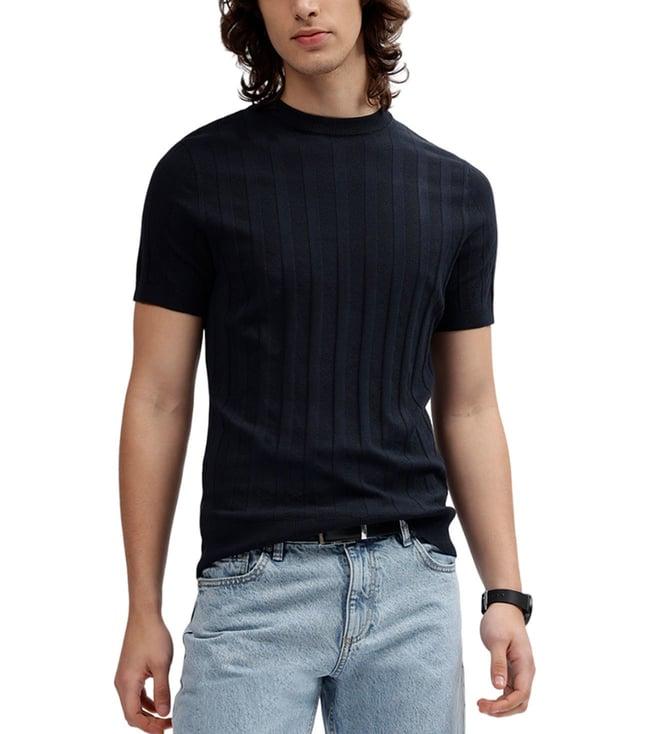 lindbergh blue fashion striped regular fit t-shirt