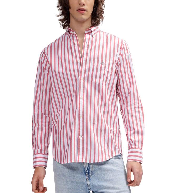 gant red striped regular fit shirt