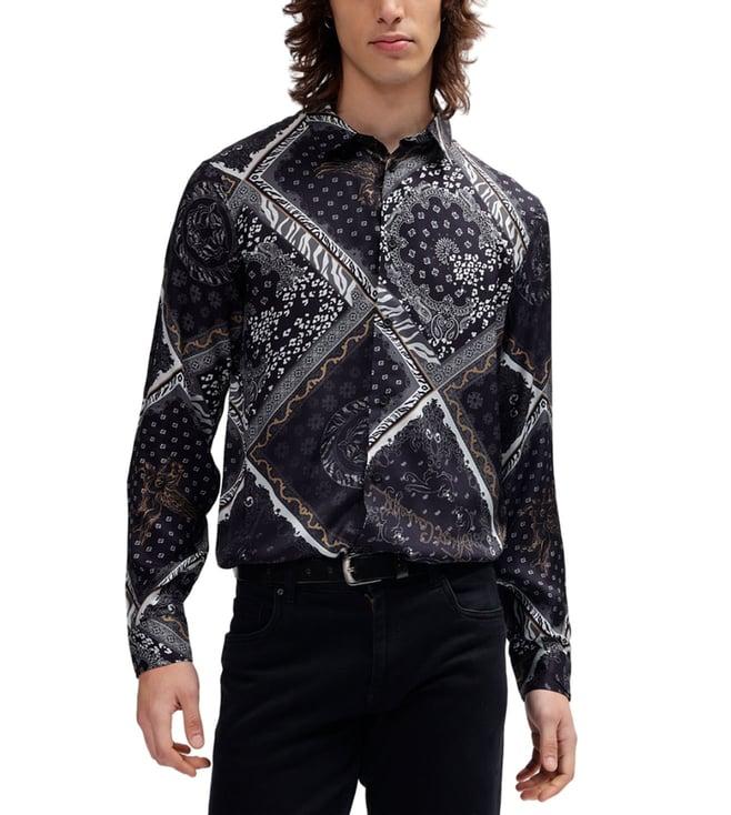 just cavalli multi fashion abstract regular fit shirt