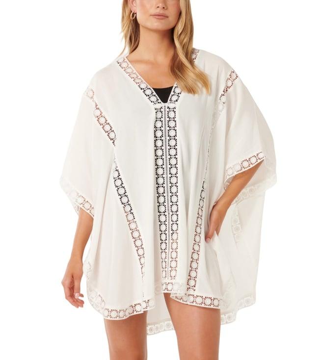 forever new white kayla regular fit poncho