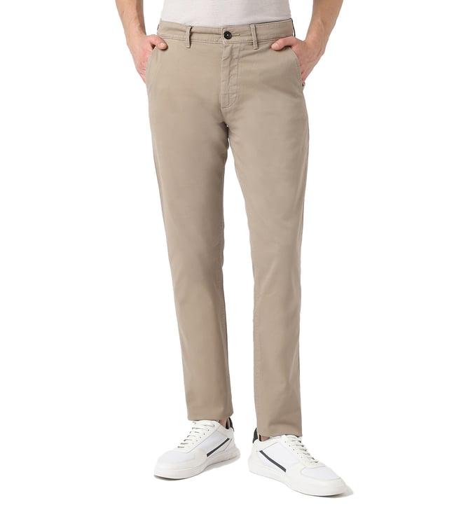 boss open brown slim fit chinos