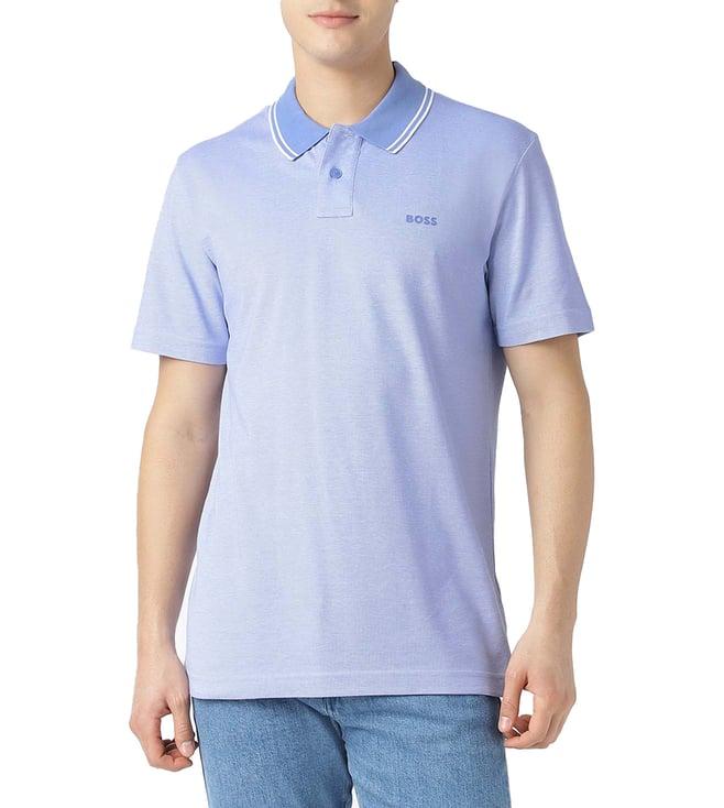 boss bright purple relaxed fit polo t-shirt