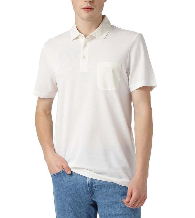 boss white regular fit polo t-shirt