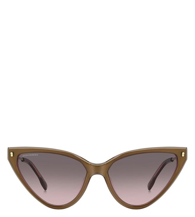 dsquared2 d2 0134/s brown pink shaded uv protected cat eye sunglasses for women