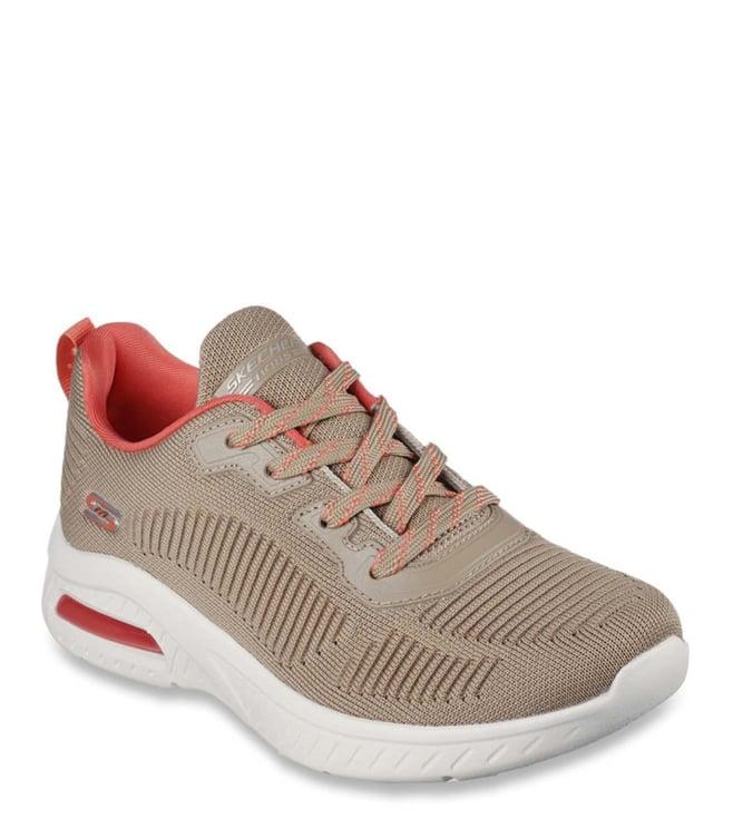 skechers women's squad air - sweet encounter taupe sneakers