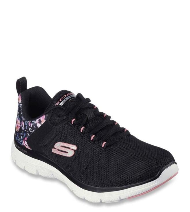 skechers women's flex appeal 4.0 black multi sneakers