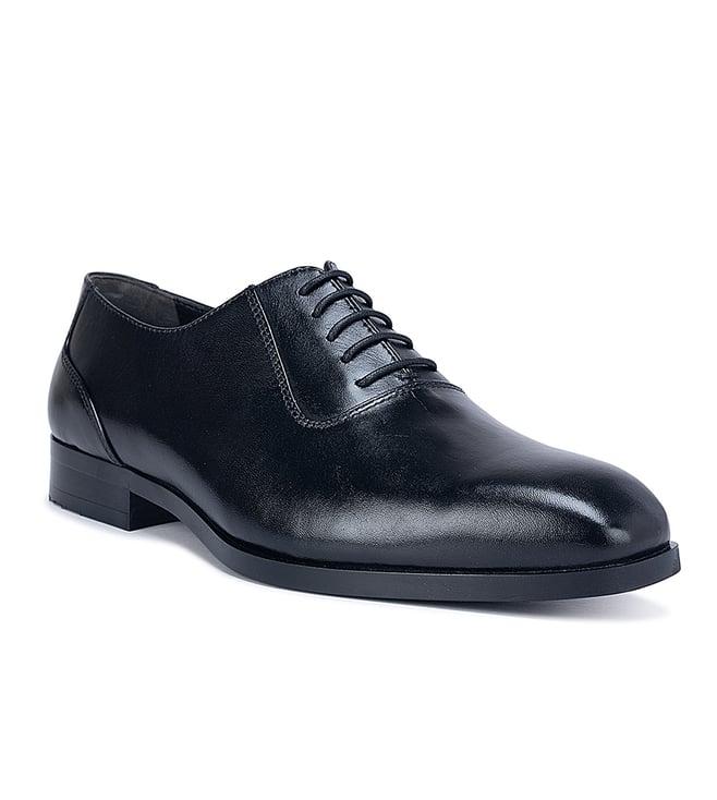 rosso brunello men's black leather lace up