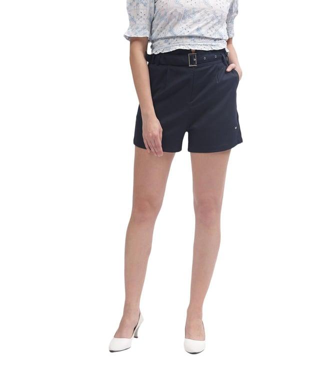 elle navy fashion relaxed fit shorts