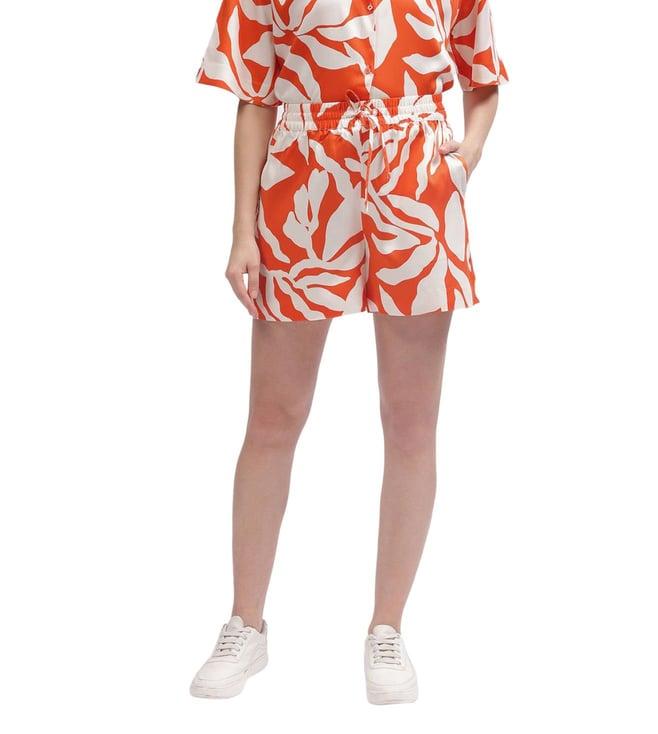 gant orange printed relaxed fit shorts