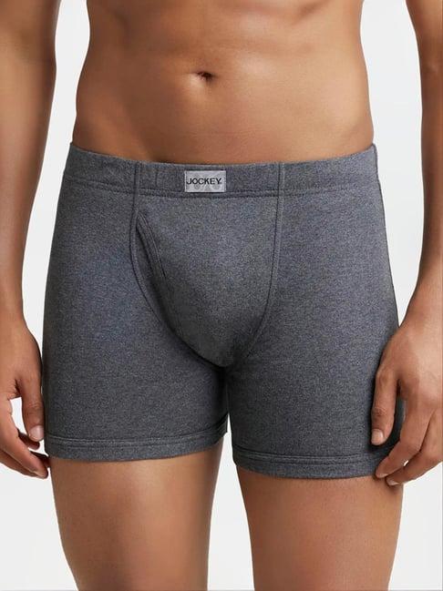 jockey 8008 charcoal super combed cotton rib boxer briefs with ultrasoft concealed waistband