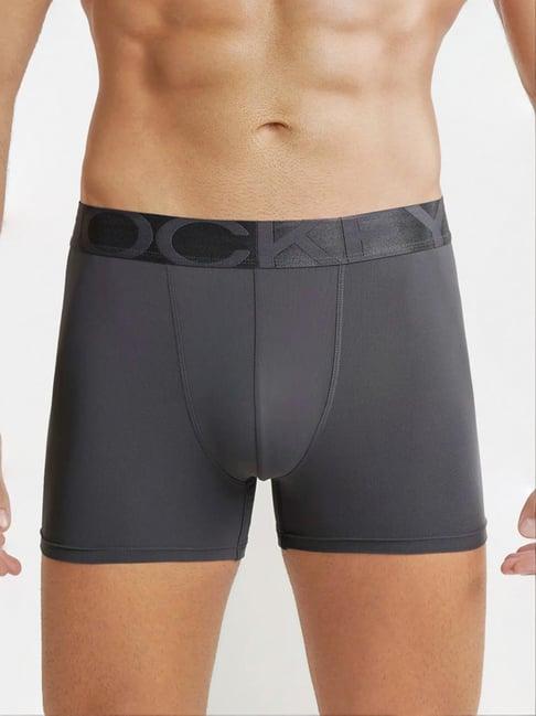 jockey ic28 ebony microfiber elastane stretch trunks with moisture move treatment