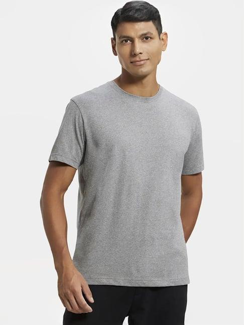 jockey 2714 grey super combed cotton rich half sleeves t-shirt