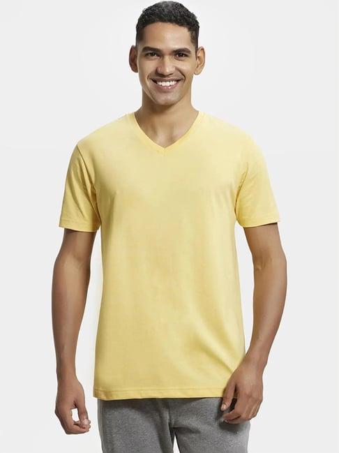 jockey 2726 yellow super combed cotton rich half sleeves t-shirt